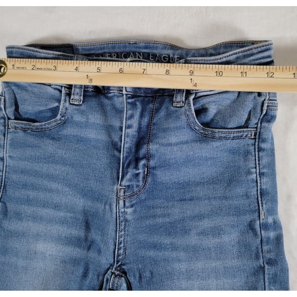 American Eagle Jeans Ne(x)t Level Stretch Jegging Women’s Size 0 Blue Denim - Picture 9 of 16